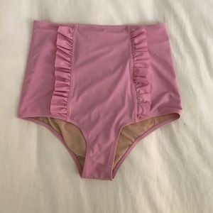 Kortni Jeane pink ruffled up bottoms. Size small